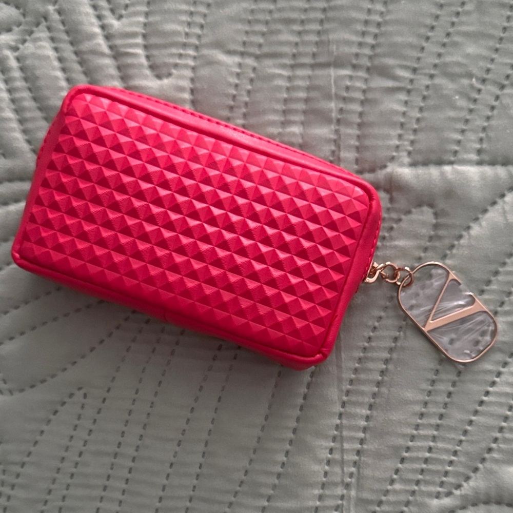 Red Valentino Quilted Cosmetic Pouch